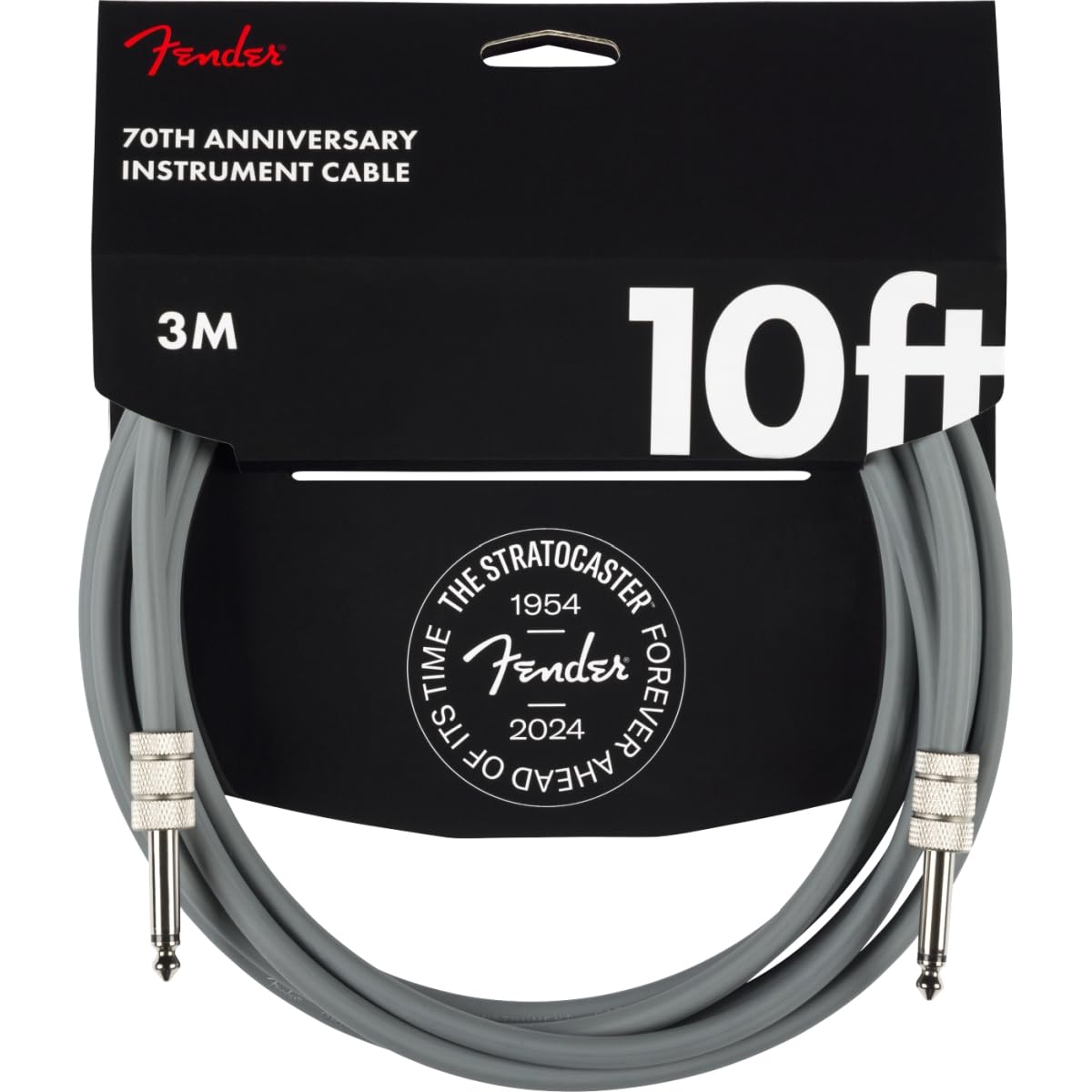 Fender 10' Anniversary Instrument Cable, Gray, 10'