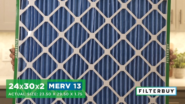 Image of Filterbuy 24x30x1 Air Filter MERV 13 Smoke & Allergy Defense (4-Pack)