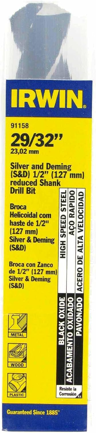 Irwin Tools 91158 29/32-Inch Black Oxide 118-Degree Silver and Deming, Pack of 3
