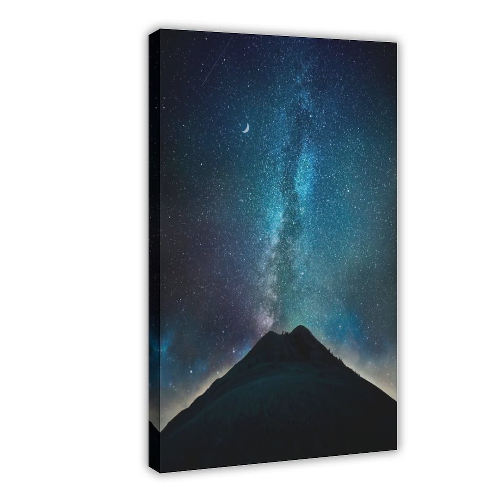 FISH DRAGATE Cosmic Hill Landscape Canvas Poster Wall Art Print for Living Room Bedroom Office Home Decor Frame 24x36inch(60x90cm)