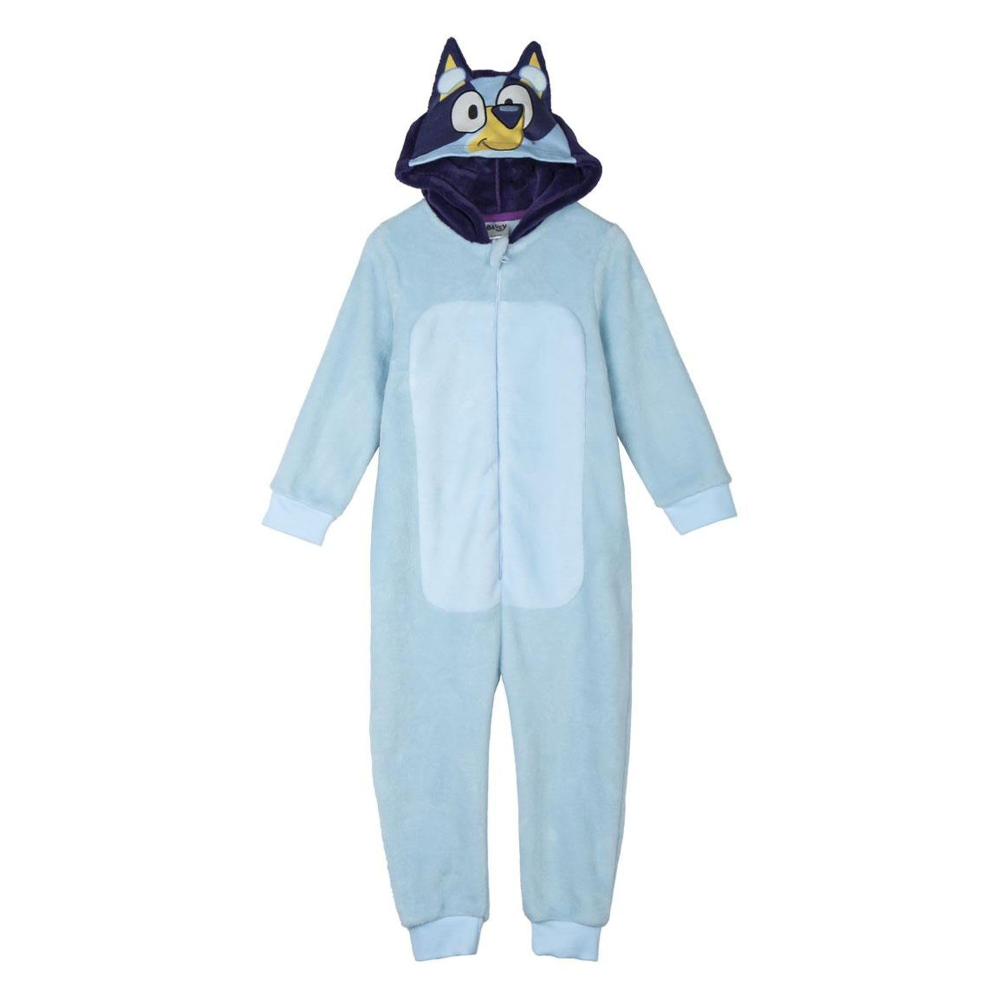 CERDA Life´S Little Moments Pijama de Invierno de Bluey para Niños, Color Azul, Una Pieza con Cierre de Cremallera, Fabricado con Poliéster Coral Fleece 100%