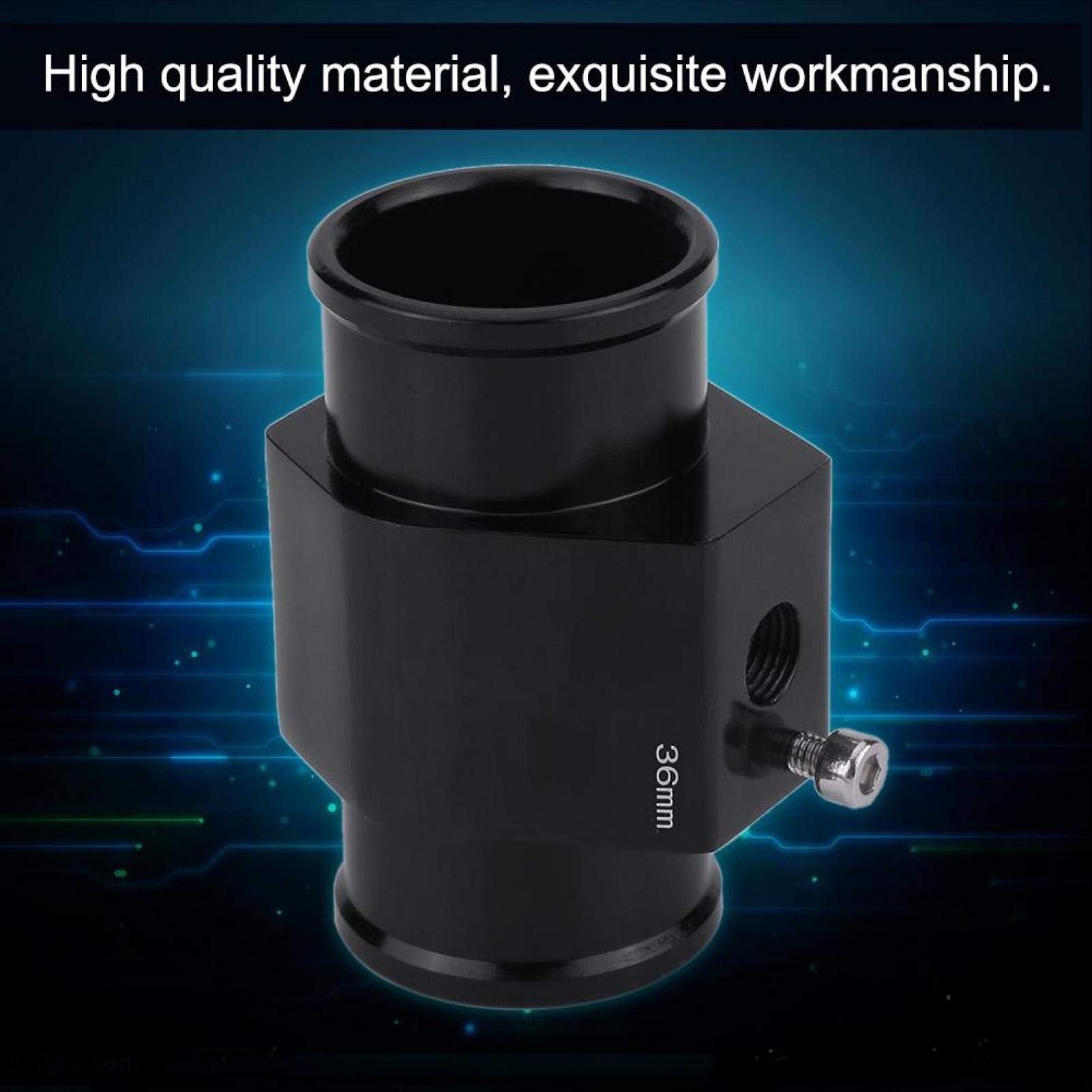 Adattatore Per Sensore Temperatura Acqua – Per Tubi Radiatore Da 20 Mm – In Lega Alluminio, Con 2 Morsetti – Facile Installazione Su Moto E Auto
