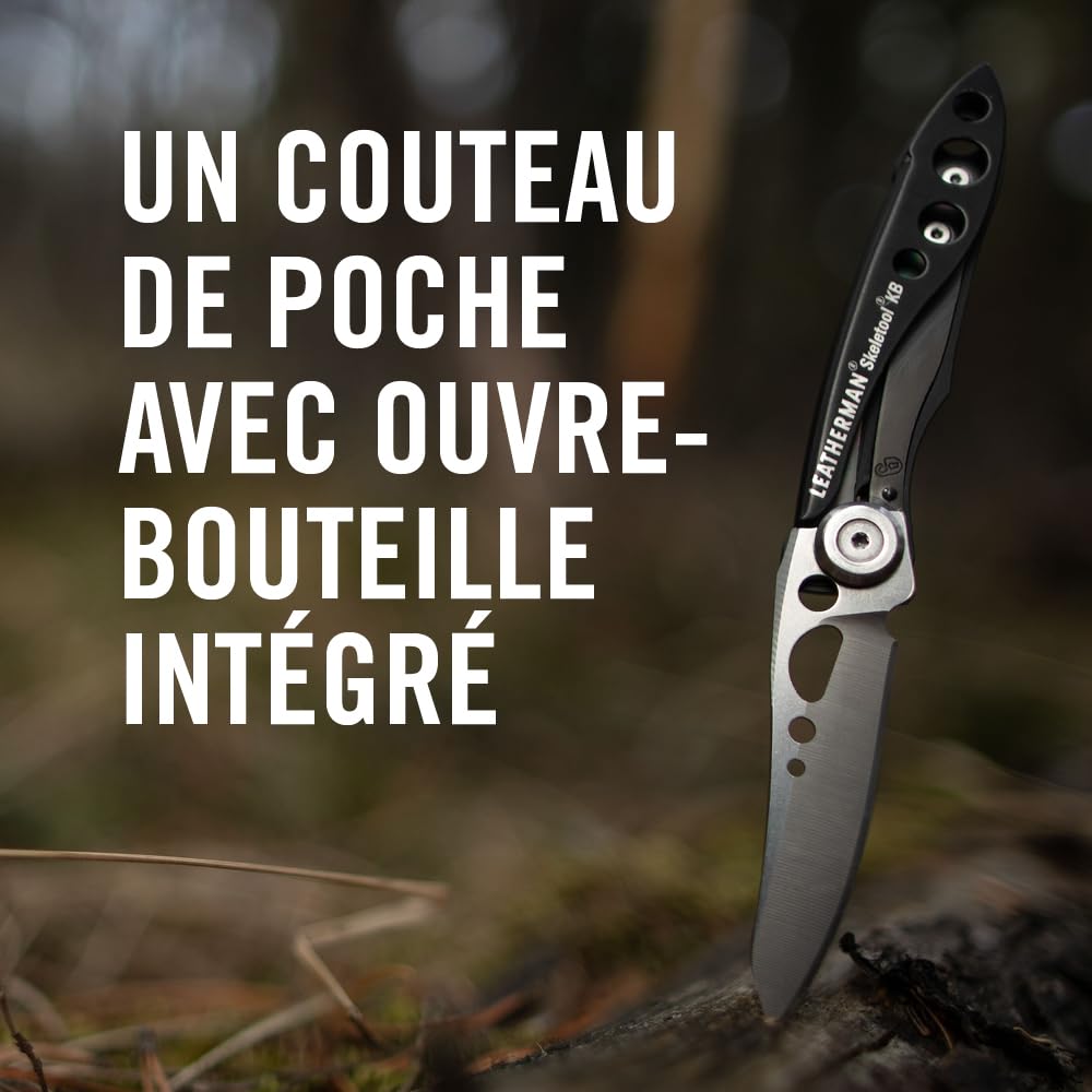 Leatherman Skeletool KB - Couteau de Poche Noir avec Lame en