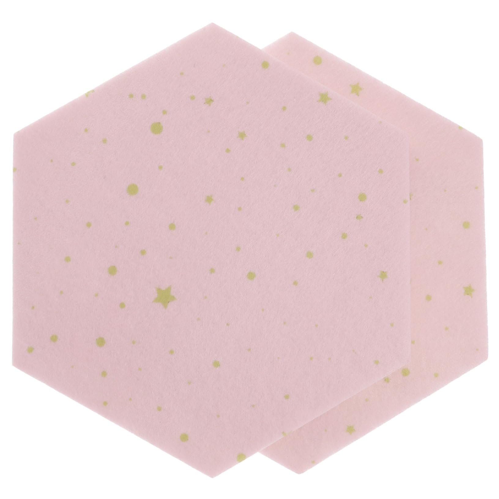 BCOATH 2pcs Hexagon Felt Pin Board Wall Memo for Living Room