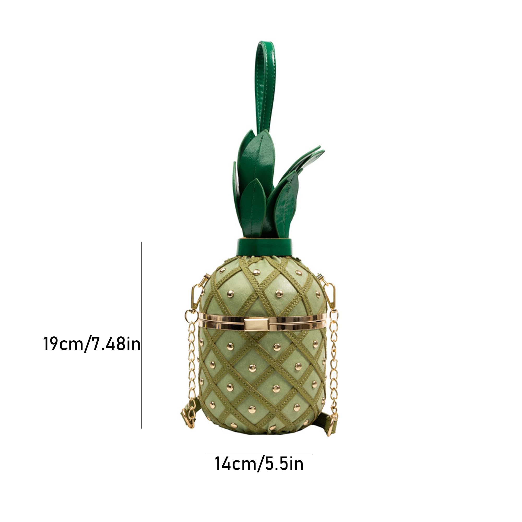 Bolso Bandolera con Forma de Fruta | Cartera de Hombro en PU con Diseño de Dibujos Animados | Bolso de Mano Original con Cadena Desmontable para Mujeres