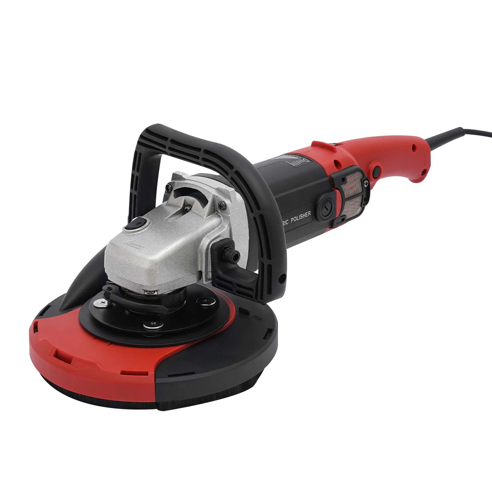 Smerigliatrice per calcestruzzo Set con 6 velocità regolabili 600-3000 giri/min, smerigliatrice per pietra da 1580 W per calcestruzzo, pavimenti in cemento, pareti, granito, marmo (nero)