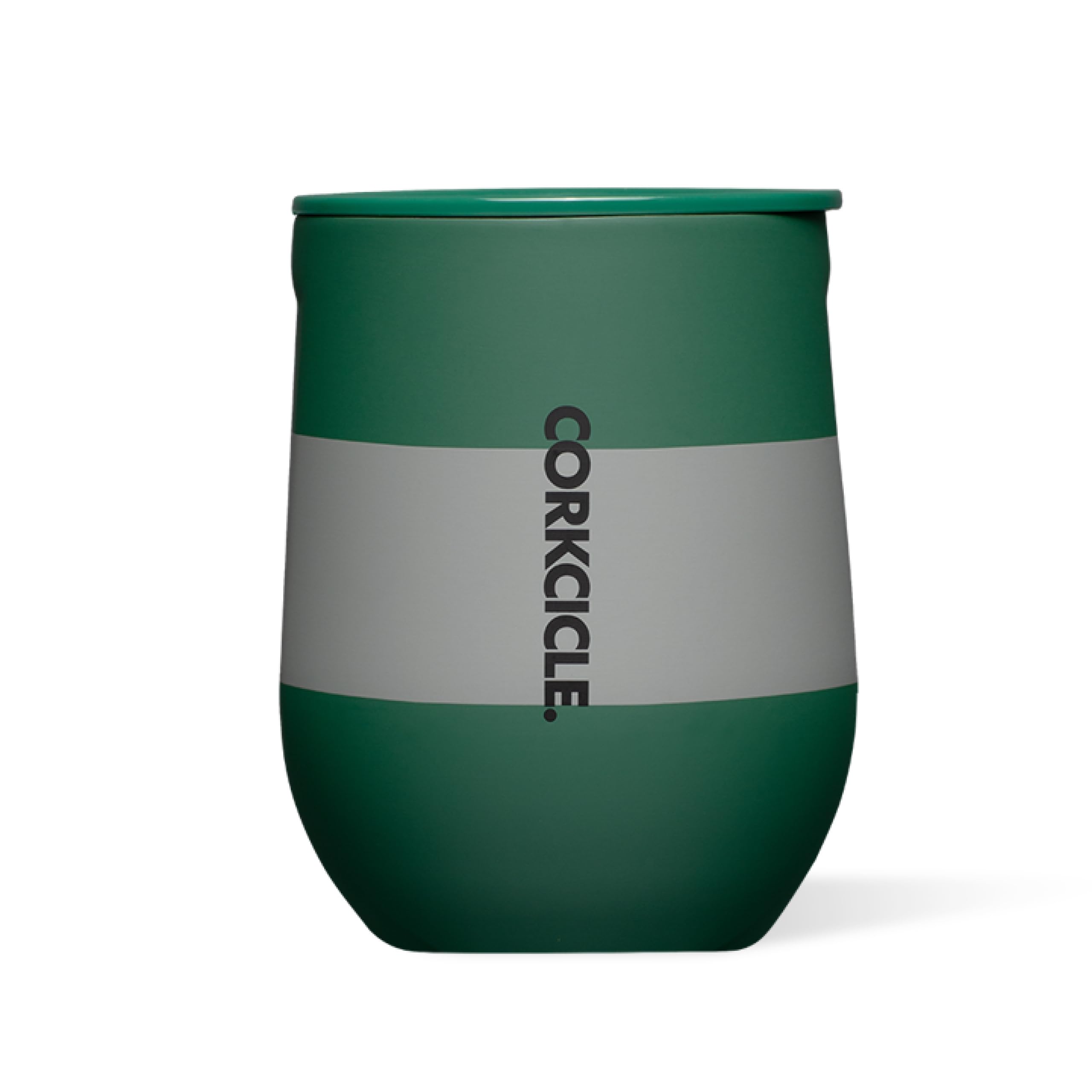 Corkcicle Stemless Insulated Wine Glass Tumbler - Keeps Beverages Cold 6 Hrs Hot 3 Hrs - Stainless Steel - Easy-Grip - Summer Drinkware Gift - Keeps Drinks Ice Cold - 12 oz - Slytherine