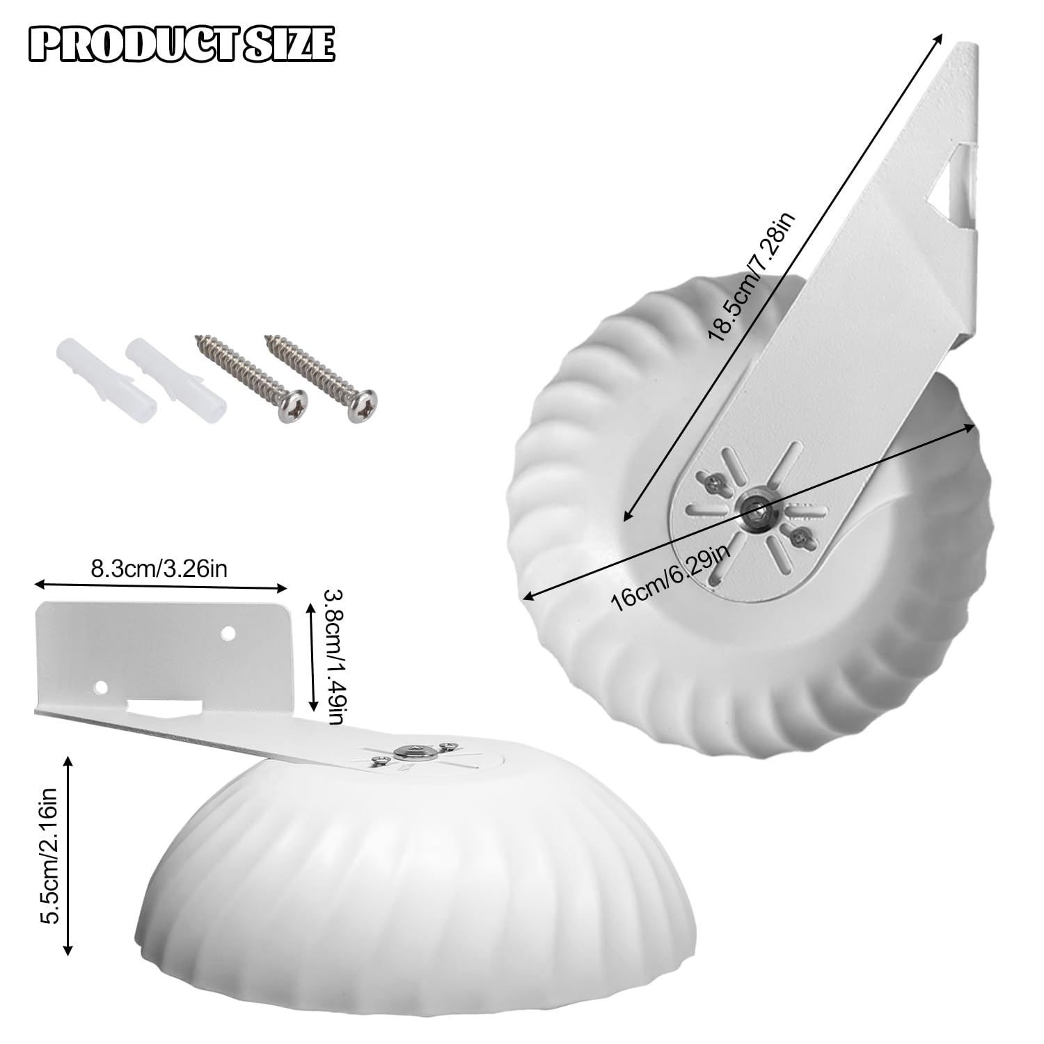 Copertura Telecamera Esterna, ABS in Plastica, Accessorio per Fotocamera, Protegge la Fotocamera da Polvere e Raggi UV, Adatto per Uso Interno ed Esterno (Bianco)