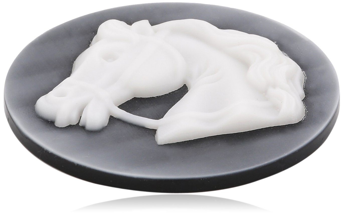My iMenso Other Agate Cameo Horse Onyx Nacre 33 MM 27404