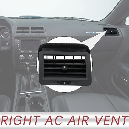 Miniatura 8 de TQPONLY Ventilación de salida de aire acondicionado  Compatible con Dodge Challenger 2008-2014  Lado delantero izquierdo del conductor