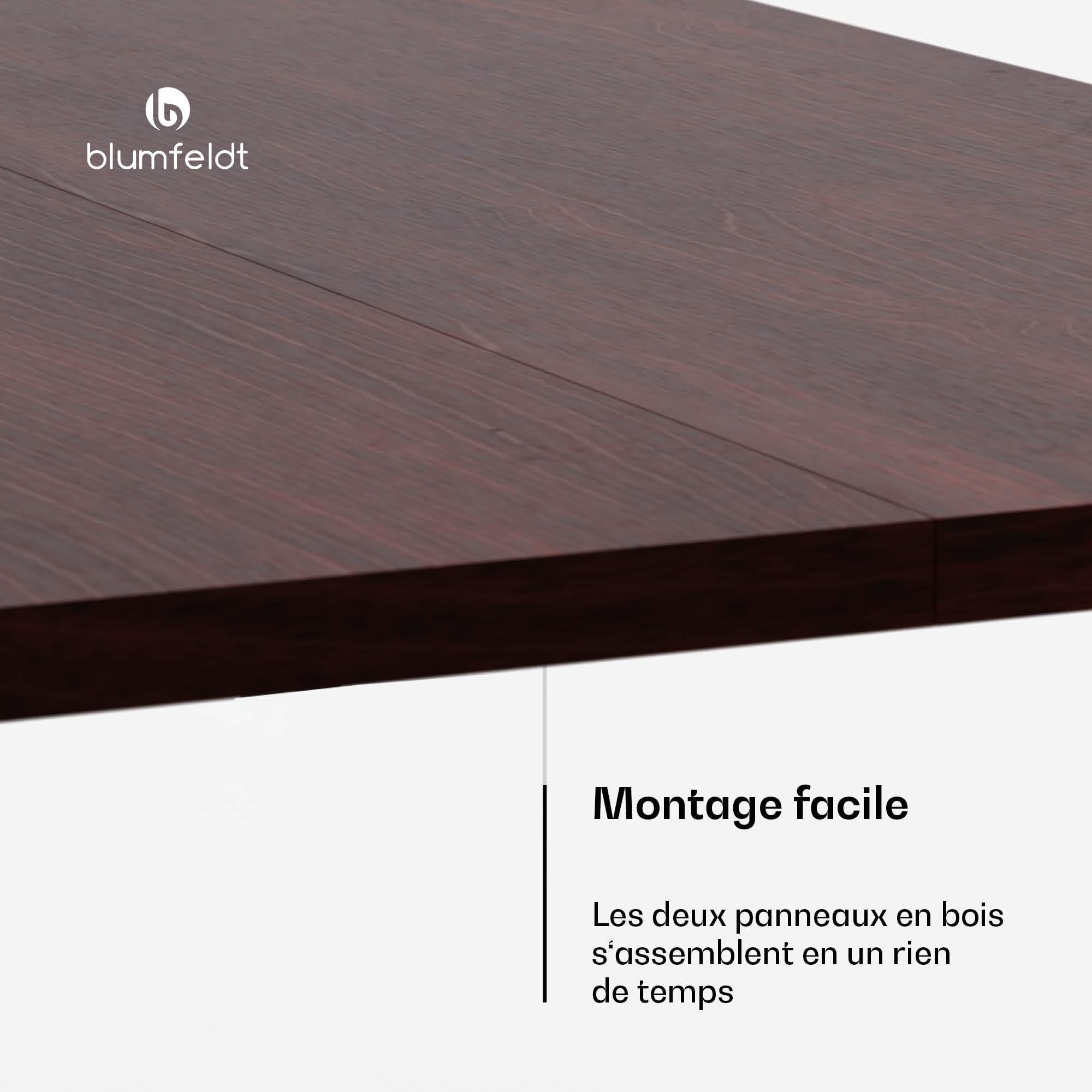 blumfeldt Bearsdon Plateau de Table en Bois - Plateau Durable, 140 x 80 cm, résistant aux Rayures & à la Chaleur, idéal pour Table à Manger - Finition Teck Moderne, Style Industriel & Minimaliste