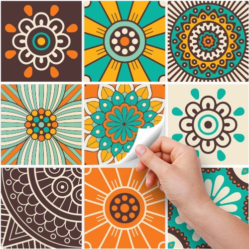 RE-COVERTILES, Tile Stickers for Bathroom and Kitchen 12 Pcs 15x15 cm - Image 2