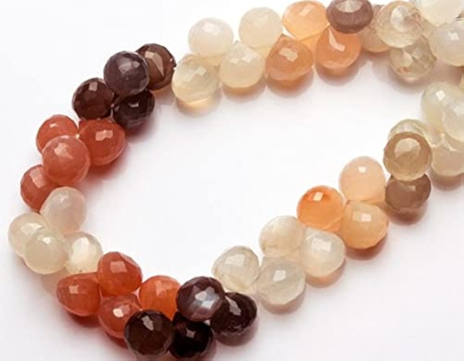 Perles oignons en pierre de lune multicolore pour vos bijoux de mariage bohème chic