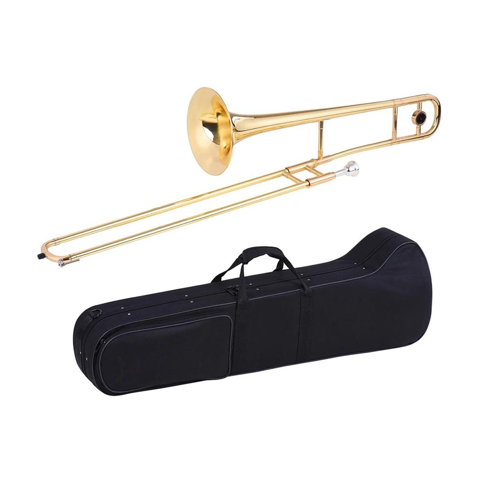 Puzon Puzon tenorowy mosiądz złoty lakier B dur instrument muzyczny