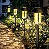 Solpex solar lights outdoor waterproof solar garden lightspathway lights solar poweredlandscape lightingoutdoor lights for yard garden pathway patio walkway driveway 8 packwarm white  urban country home decor