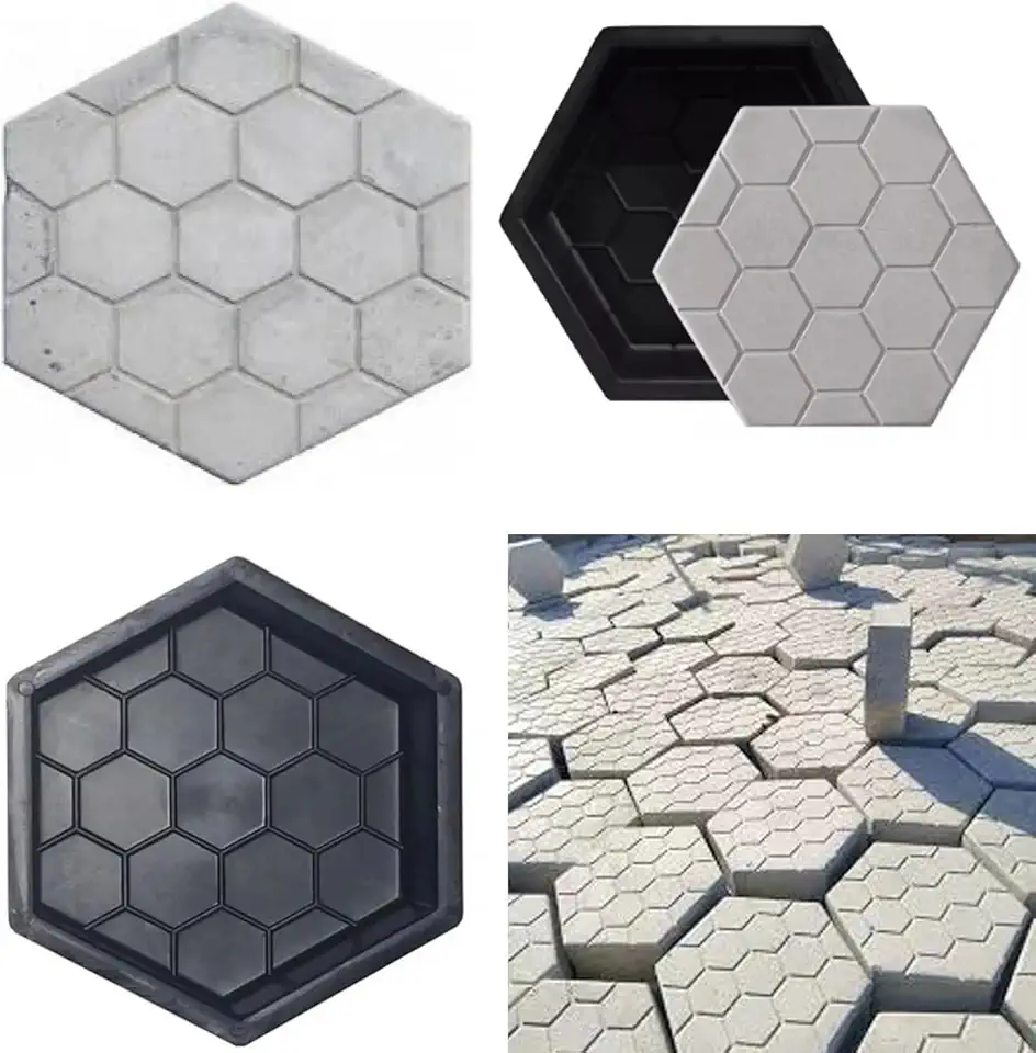 03 Forma De Bloquete Estriada25x25x6 Molde Bloco De Concreto