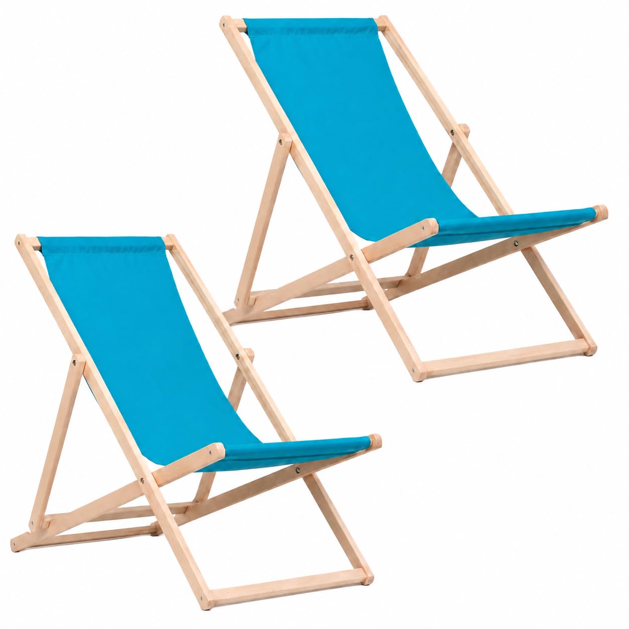 Leżak drewniany, składany, leżak przeciwsłoneczny, leżak ogrodowy, leżak plażowy, składany, drewniany, turkusowy