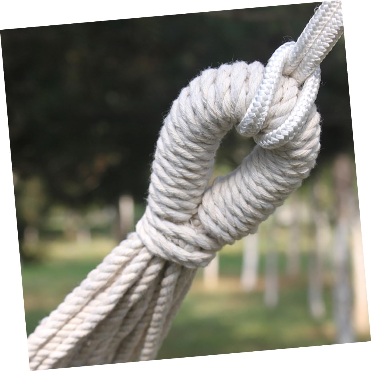 Single Camping Hammock 200x80cm Canvas Hanging Chair with Bind Rope for Outdoor Leisure Lightweight and Sturdy for Backyard Travel and Camping