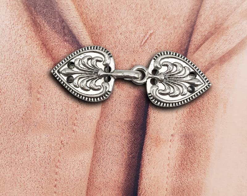 Sweater Swirl Clips Cape Cloak Clasp Vintage Retro Cardigan Clip Shawl Collar Clasp Dress Shirt Brooch Clip for Girl Women 4 Styles4