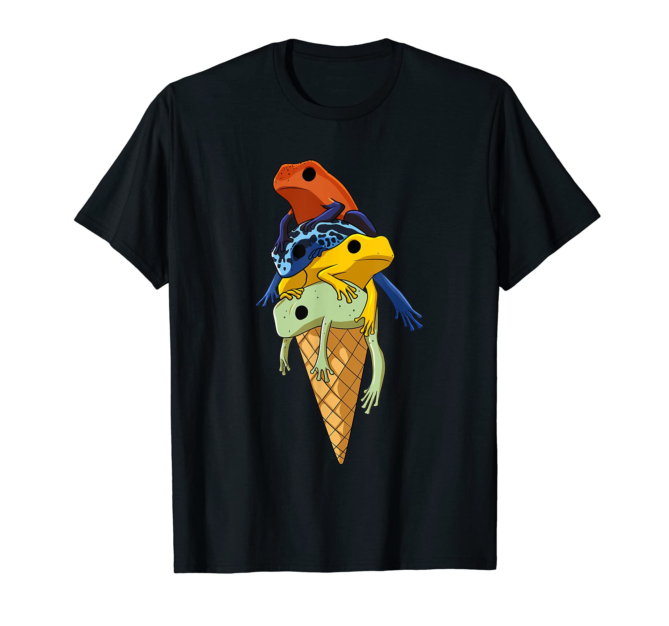 Funny tree climbing frogs, ice cream in a waffle T-Shirt