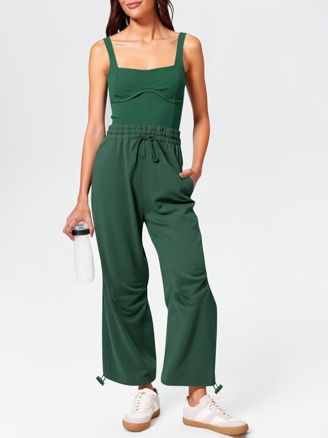 Cicy Bell Womens Summer Sleeveless Jumpsuits Casual Jogger Pants Long Rompers Workout One Piece Outfits with Pockets - Image 5