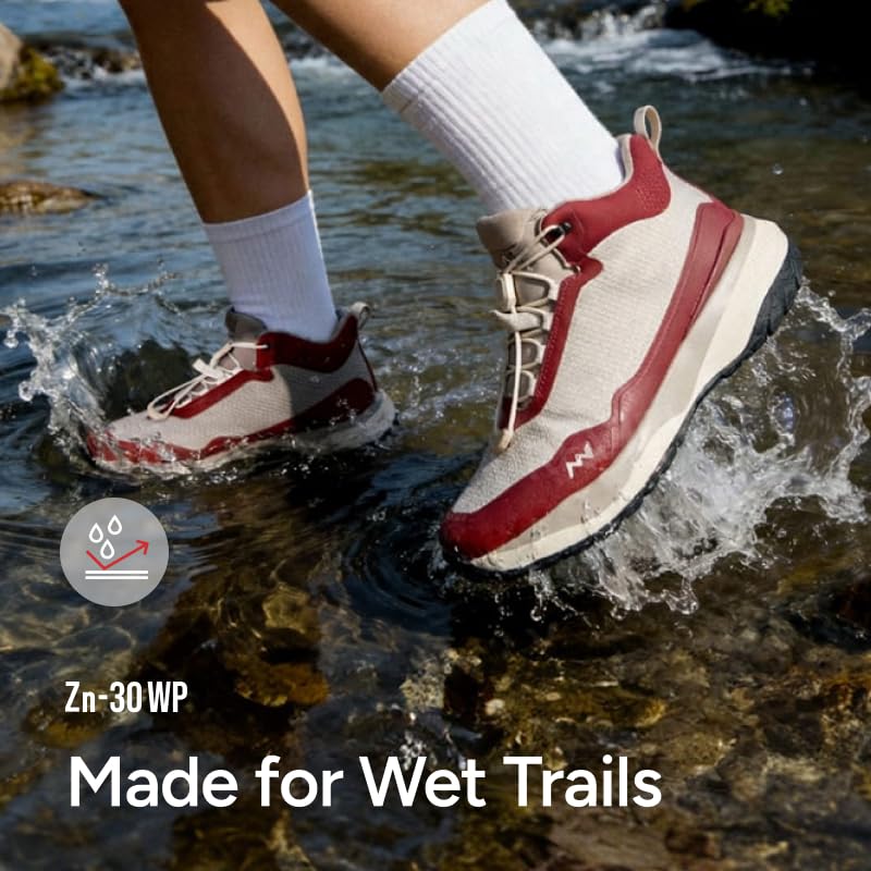 Image of Men's Waterproof Hiking Boots Lightweight Outdoor Mid Trekking Shoes | Comfort for Long Wear, Quick-Lace Adjustment, Durable Ankle Support, Stable Mid-Cut Design