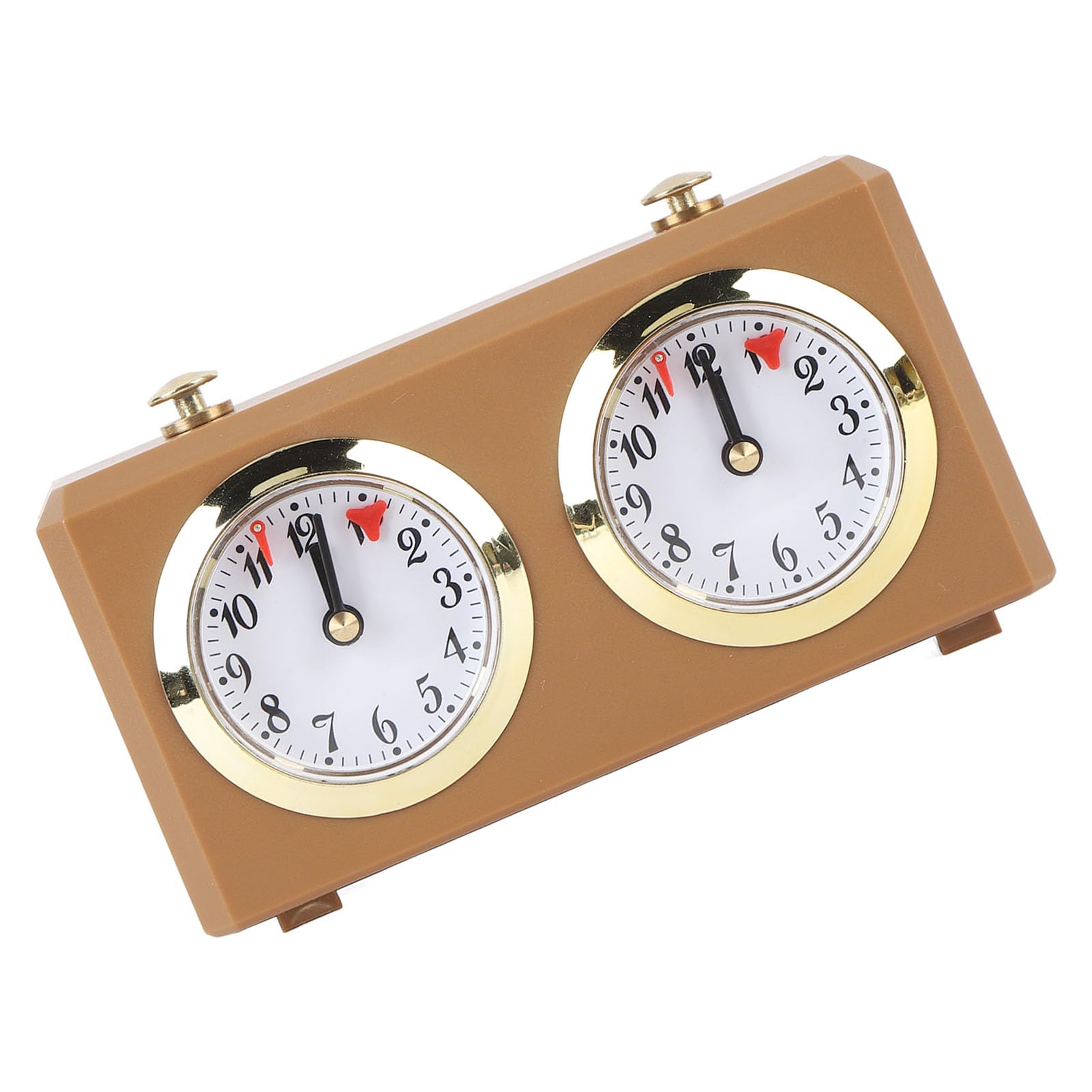 Mechanical Chess Clock Vintage Analog Chess Clock with Large Dials Wind Up Mechanism for Weiqi Competitions (Tan) - Image 4