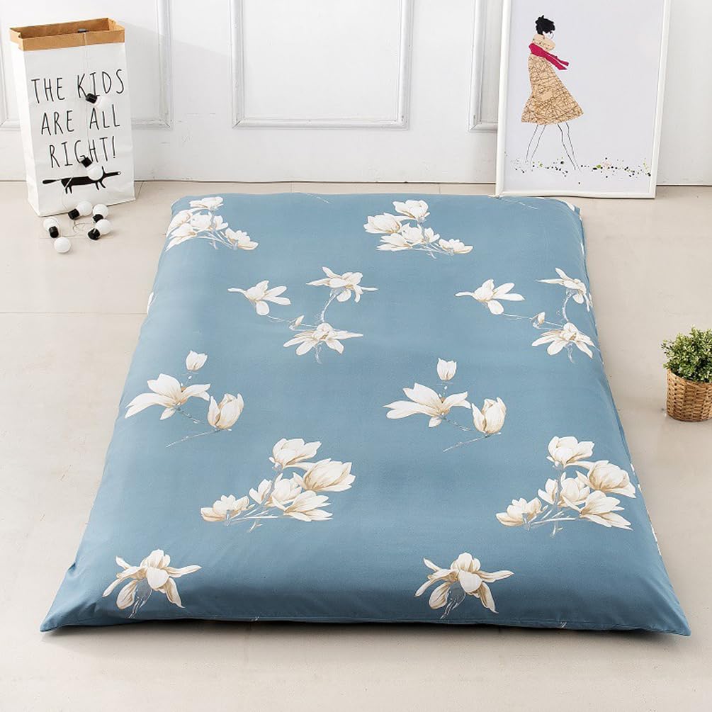LDLCYCN H,180x200cm(KING), Futon Mattress Cover with Zipper for Full/Queen/King Size Dustproof Japanese Floor Mattress Futon Cover Soft Comfort Sleeping Mat Cover for Bedroom Machine Washable