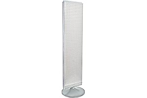 2-Sided Revolving Pegboard Floor Display with Round Studio Base; Panel Size: 16"...