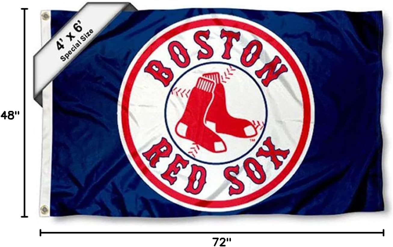 Boston Red Sox 4x6 Feet Flag Large Banner - Image 2