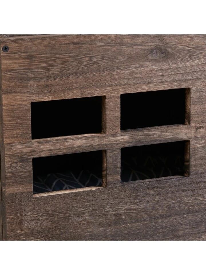 Sabri SHOPEE Wooden Cat House for Indoor Cats, Premium Durable Pet Shelter, Modern Design with Multiple Entry Points Cat Kittens & Small Pets Home Indoor Shelter (Green, Box Style Cat House) 4