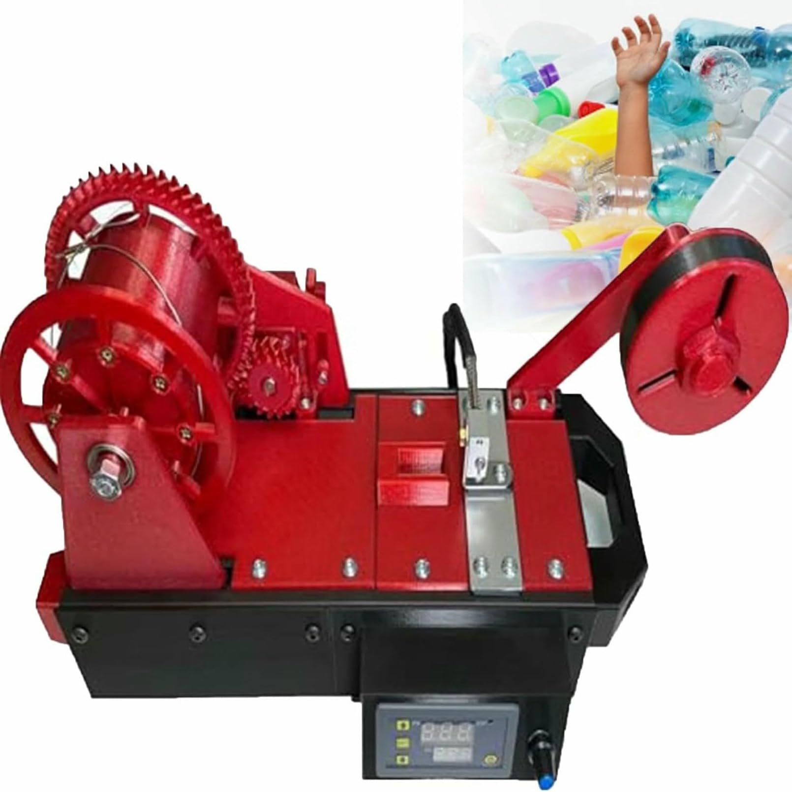Stampante 3D per filamenti con display digitale, temperatura e velocità regolabili, per progetti fai da te e riciclaggio
