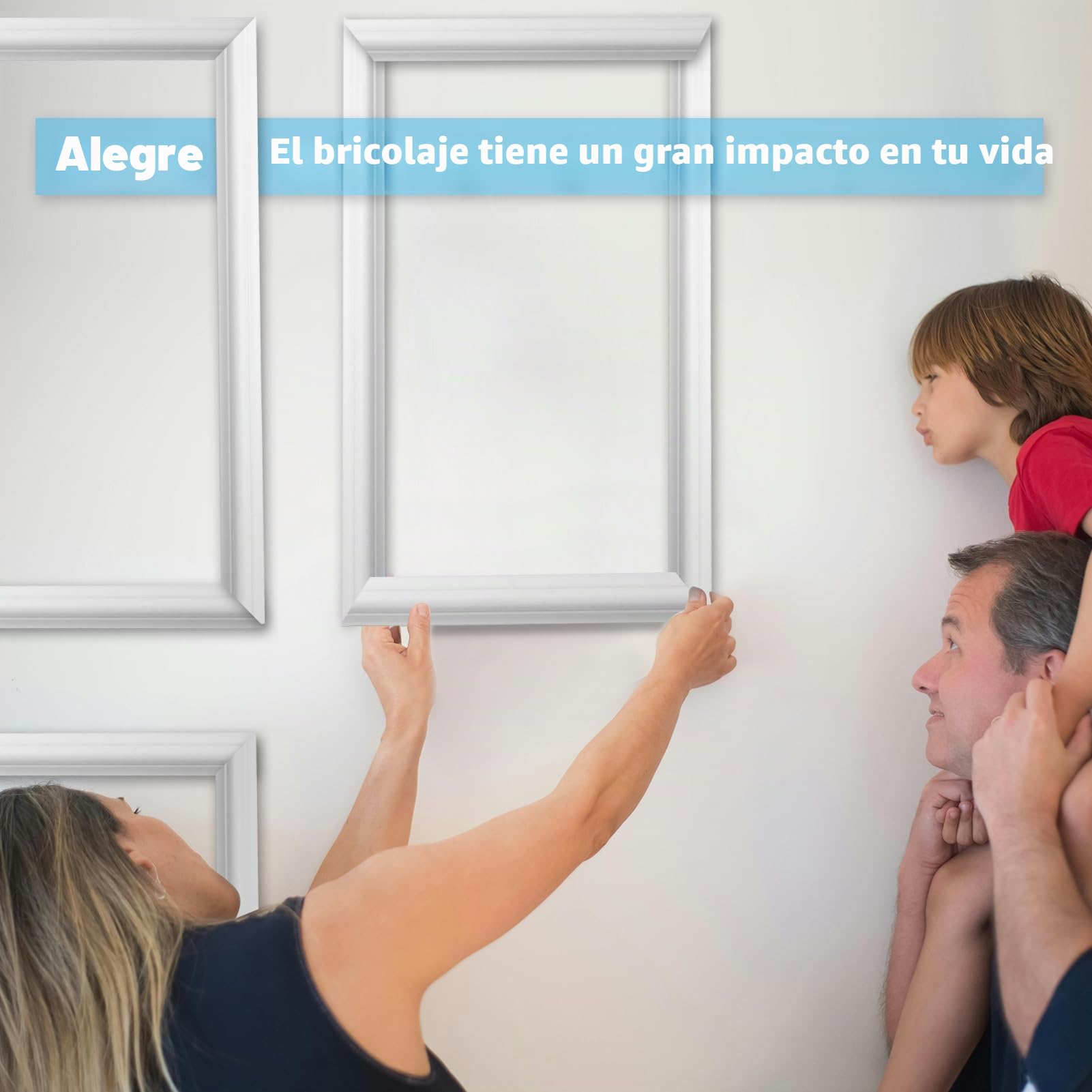 Art3d Molduras para Pared Pre-Cortadas 6 Piezas Decoración Interior Sala Dormitorio