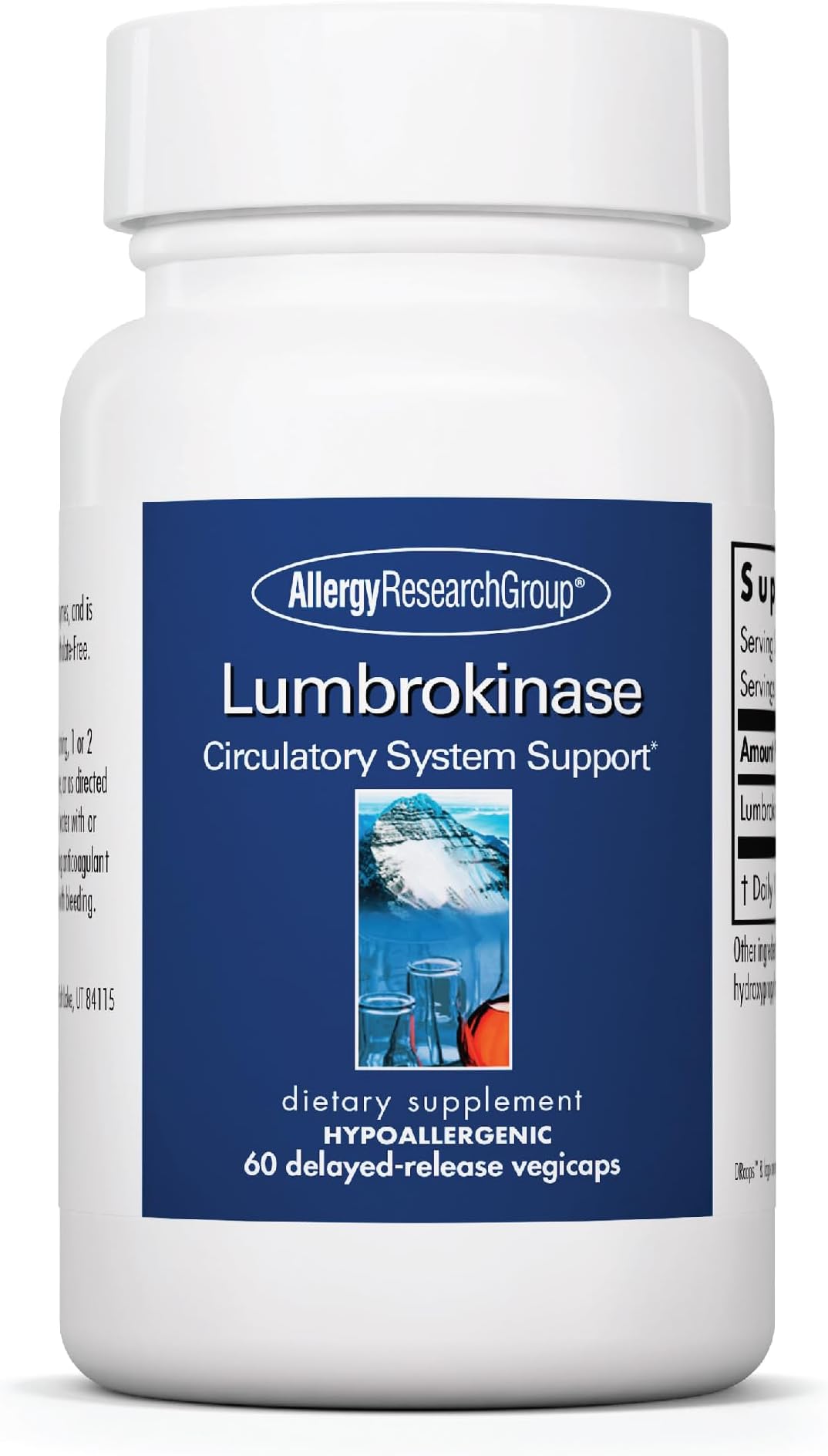Allergy Research Group - Lumbrokinase - Circulatory System Support - 60 Delayed Release Capsules
