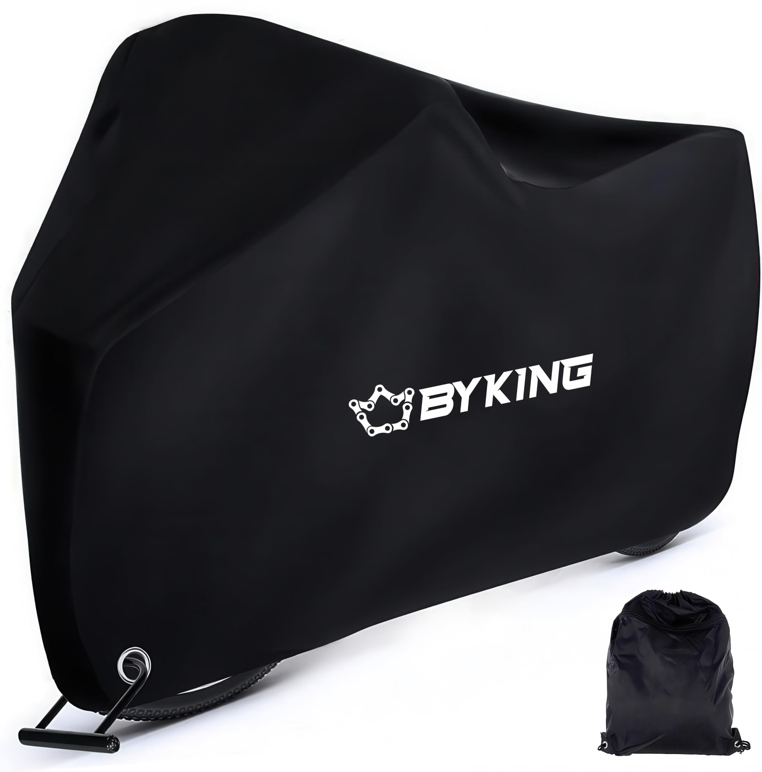 Byking Bike Cover, Bicycle Cover for Outside Storage, 190T Bike Storage Outdoor Waterproof Bicycle Cover with Lock Holes, Anti-Rain, UV Bike Covers with Storage Bag for Mountain | Road Bike, Cycle