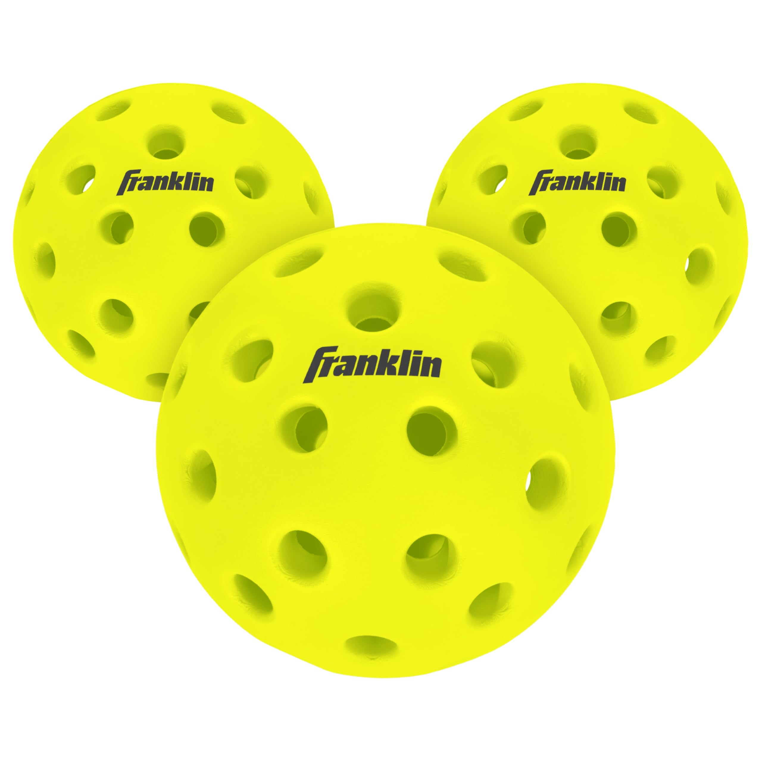 Franklin Sports Silent Serve, Palline da Pickleball, silenziose, riduzione del Rumore, Gioco Silenzioso, Confezione da 3