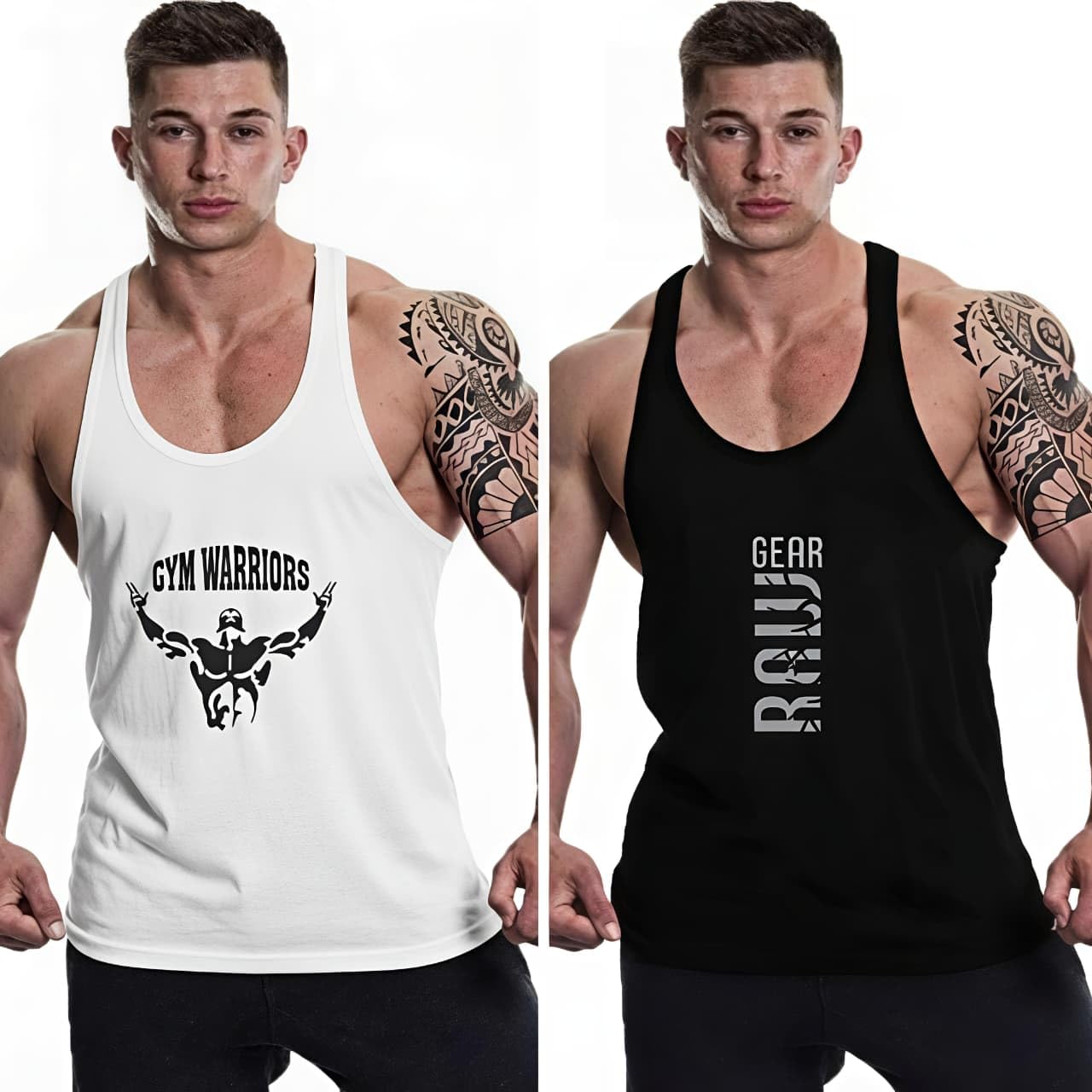 furrr Men's Gym Vest for Bodybuilding | Printed Gear Stringer Tank Top | Muscle & Training Wear Pack of 2-picture-37