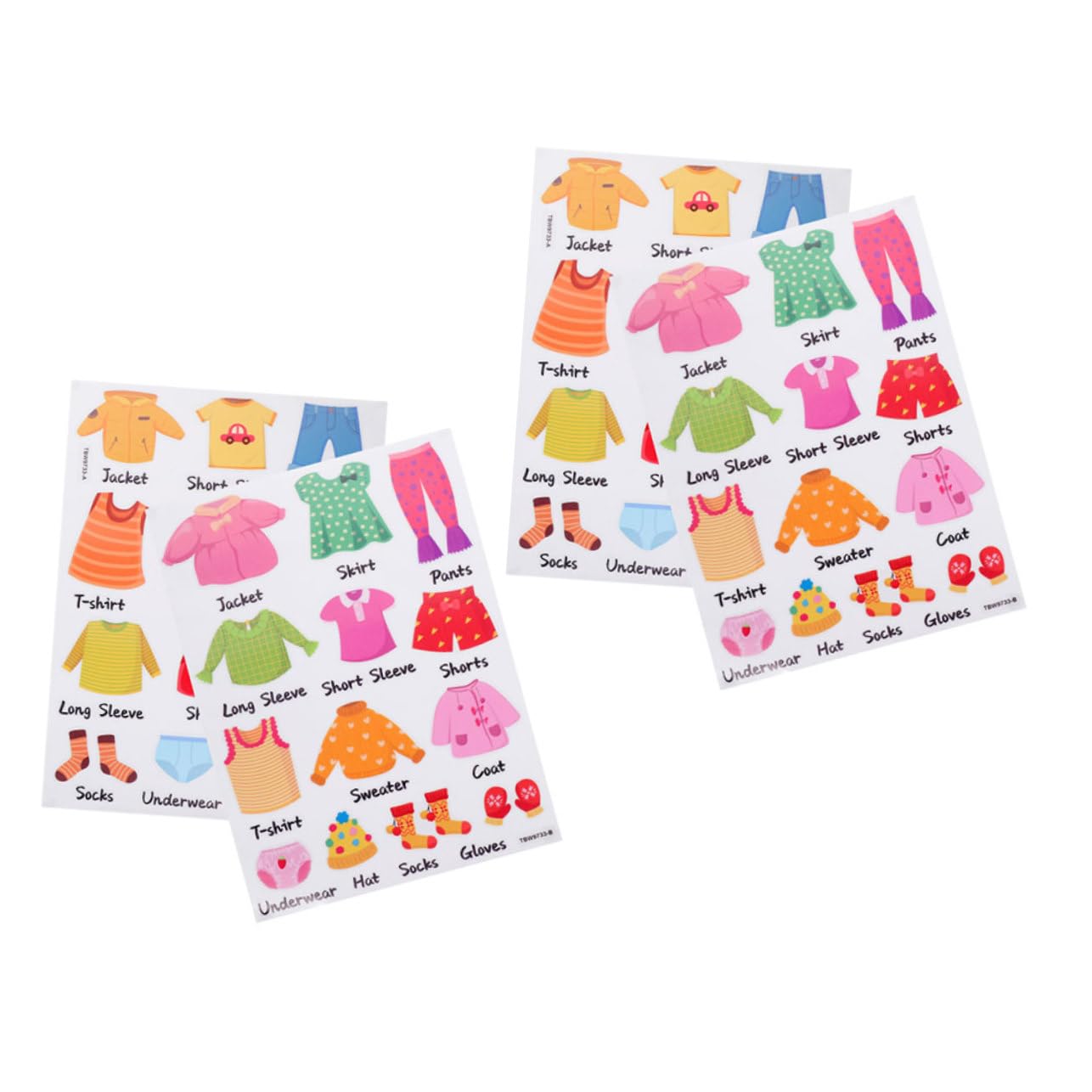 Toddmomy 8 Set adesivi per guardaroba etichetta decalcomanie vestiario guardaroba di abbigliamento vivaio etichette di ordinamento del comò etichette di classificazione dei vestiti pvc