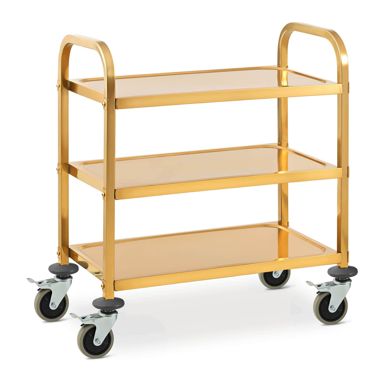 Carrello portavivande in acciaio inox con 3 ripiani, portata 240 kg, resistente