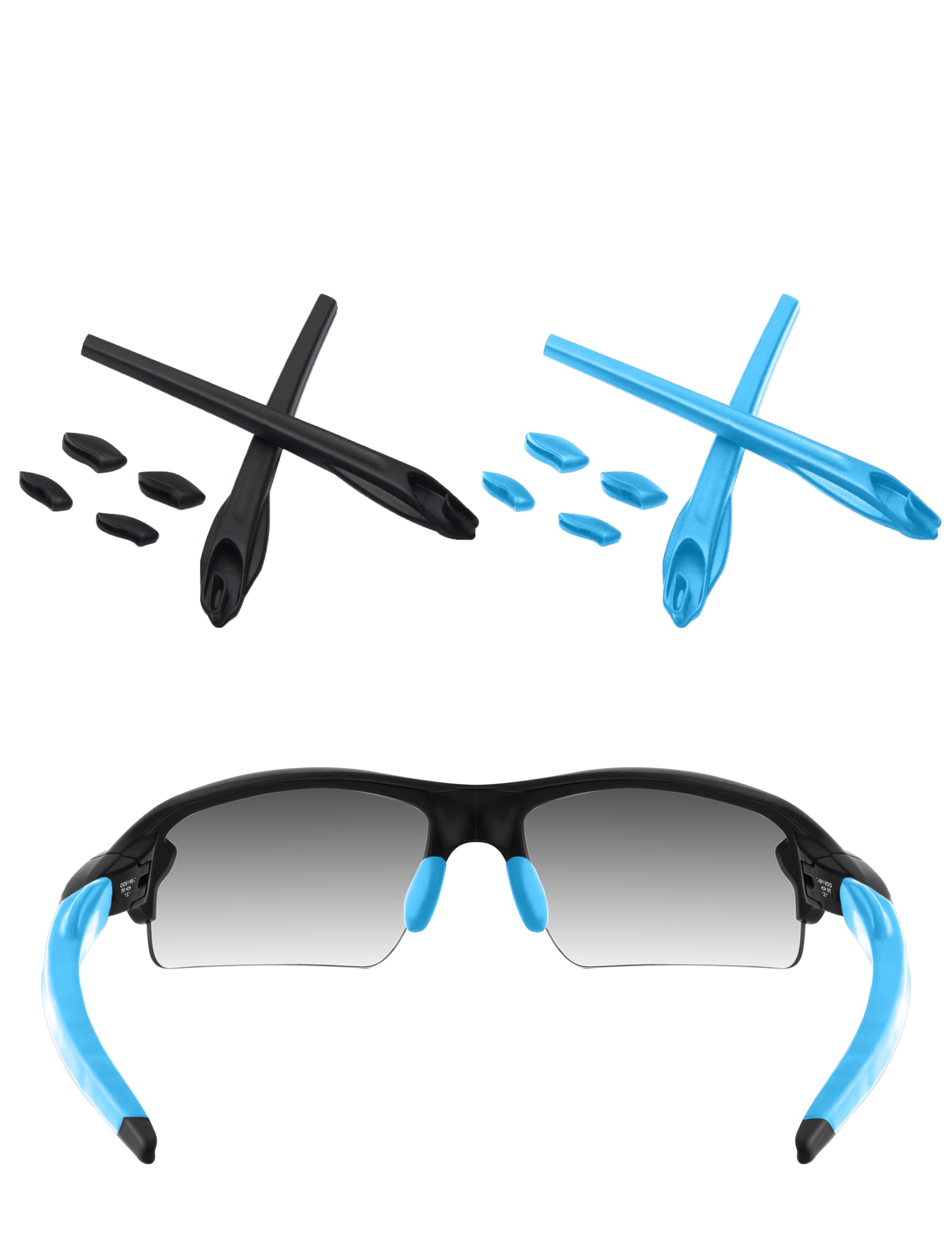 ToughAsNails Replacement Rubber Kits Ear Socks and Nose Pads for Oakley Flak 2.0 XL OO9188/Flak 2.0 OO9295 Sunglasses