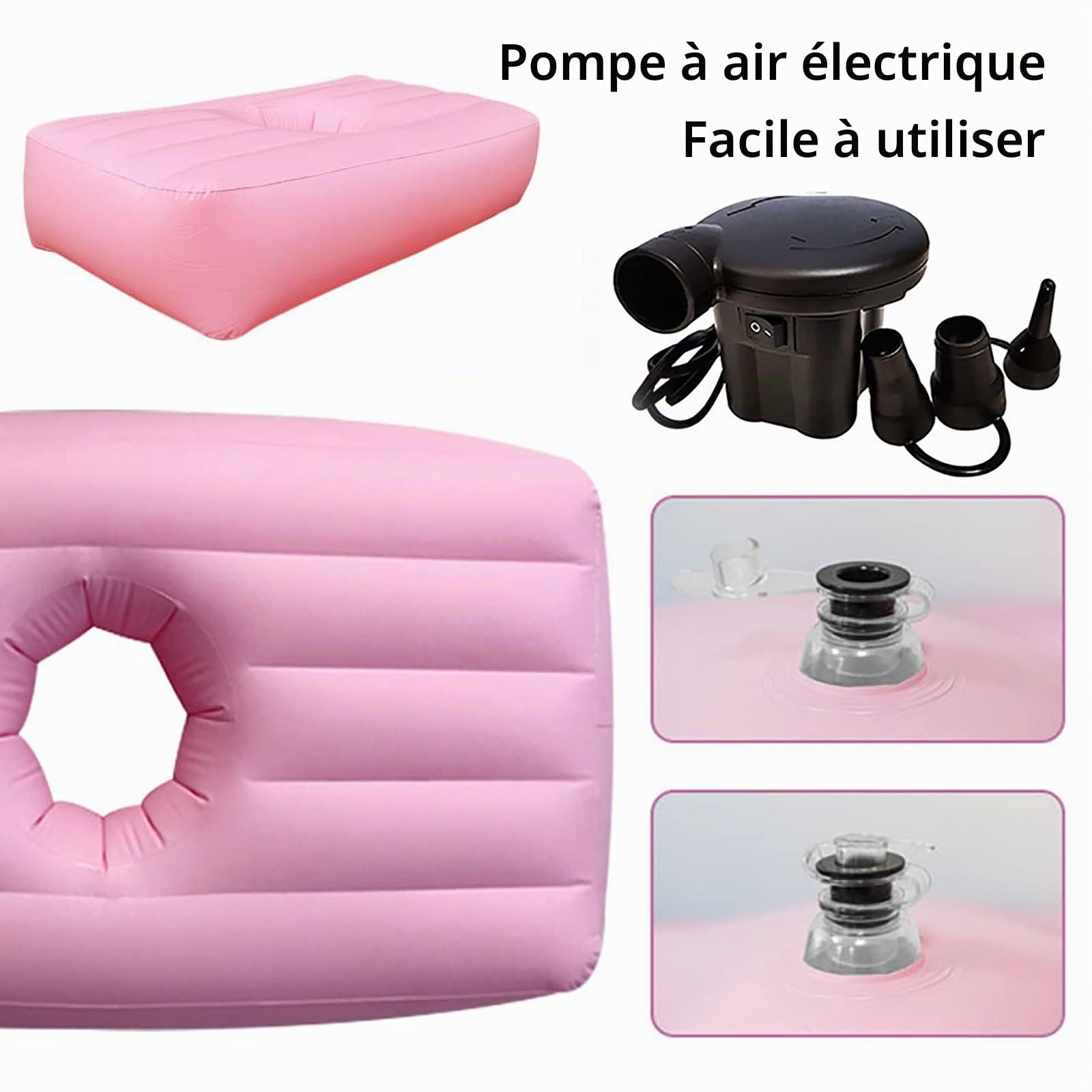 Matelas gonflable BBL après chirurgie, oreiller de lit BBL après chirurgie pour fesses, lit de récupération brésilien avec trou pour dormir après une chirurgie de récupération des fesses