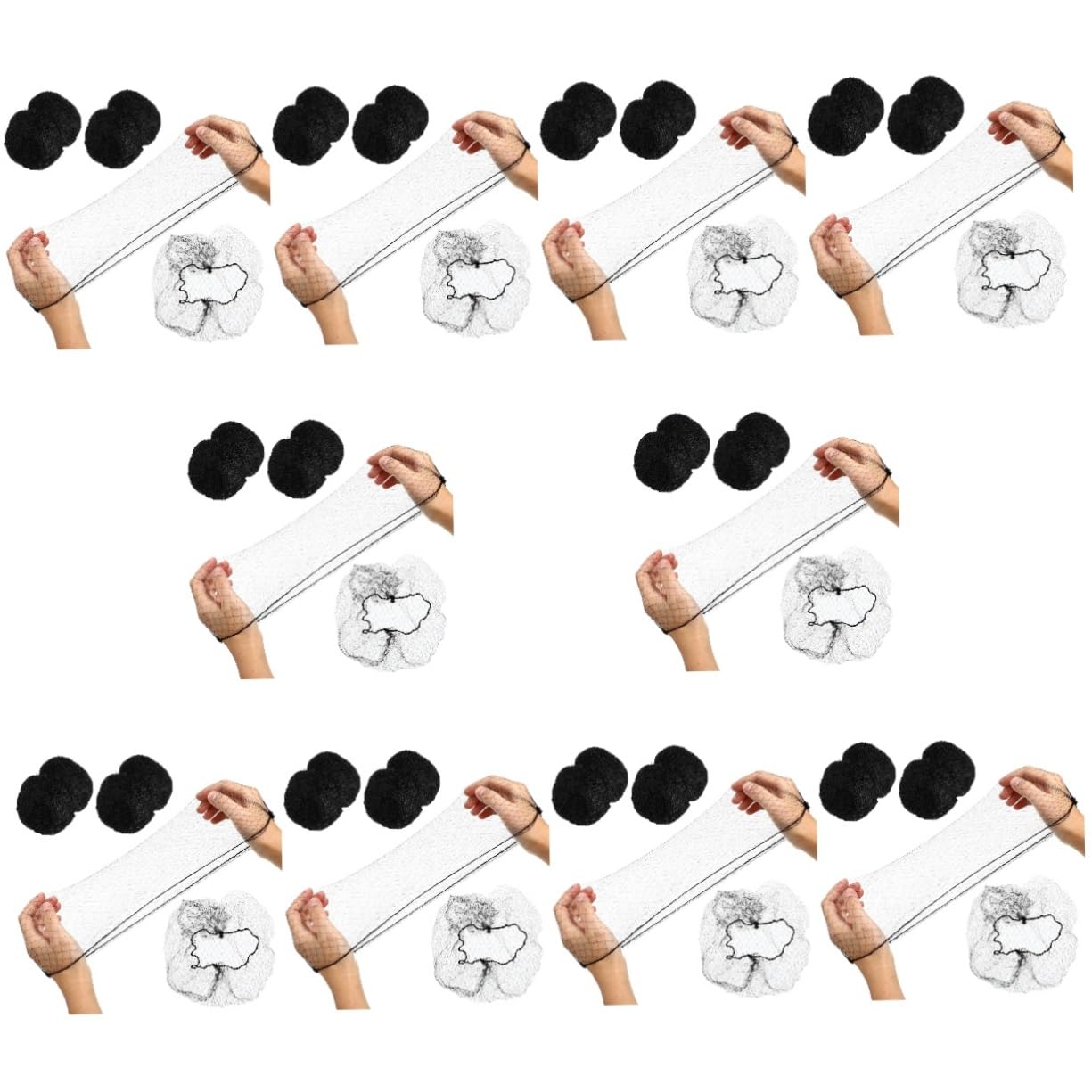 10 Sets Unsichtbare Haarnetze Für Die Küche Haarnetze Mit Elastischem Rand Und Netzgewebe Weiches Bequemes Design 100 Stück * 10