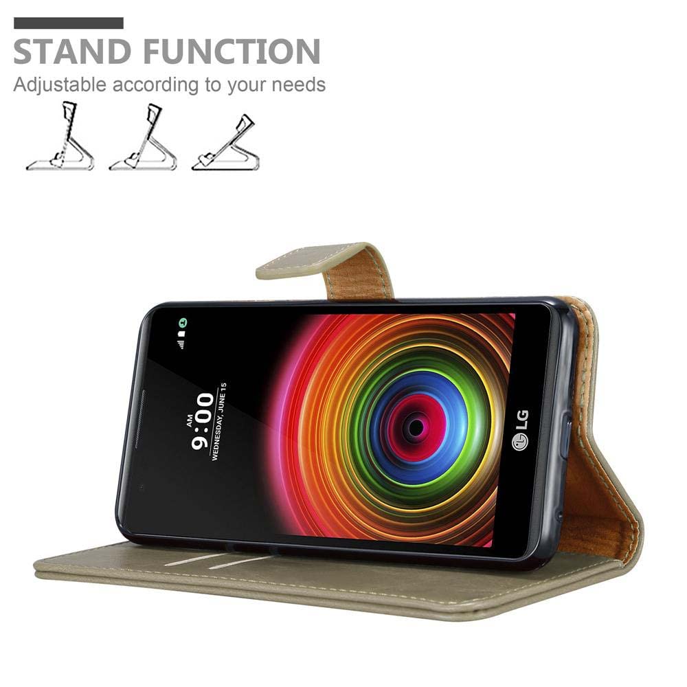 Cadorabo Custodia Libro per LG G8 ThinQ in GRIGIO CHIARO