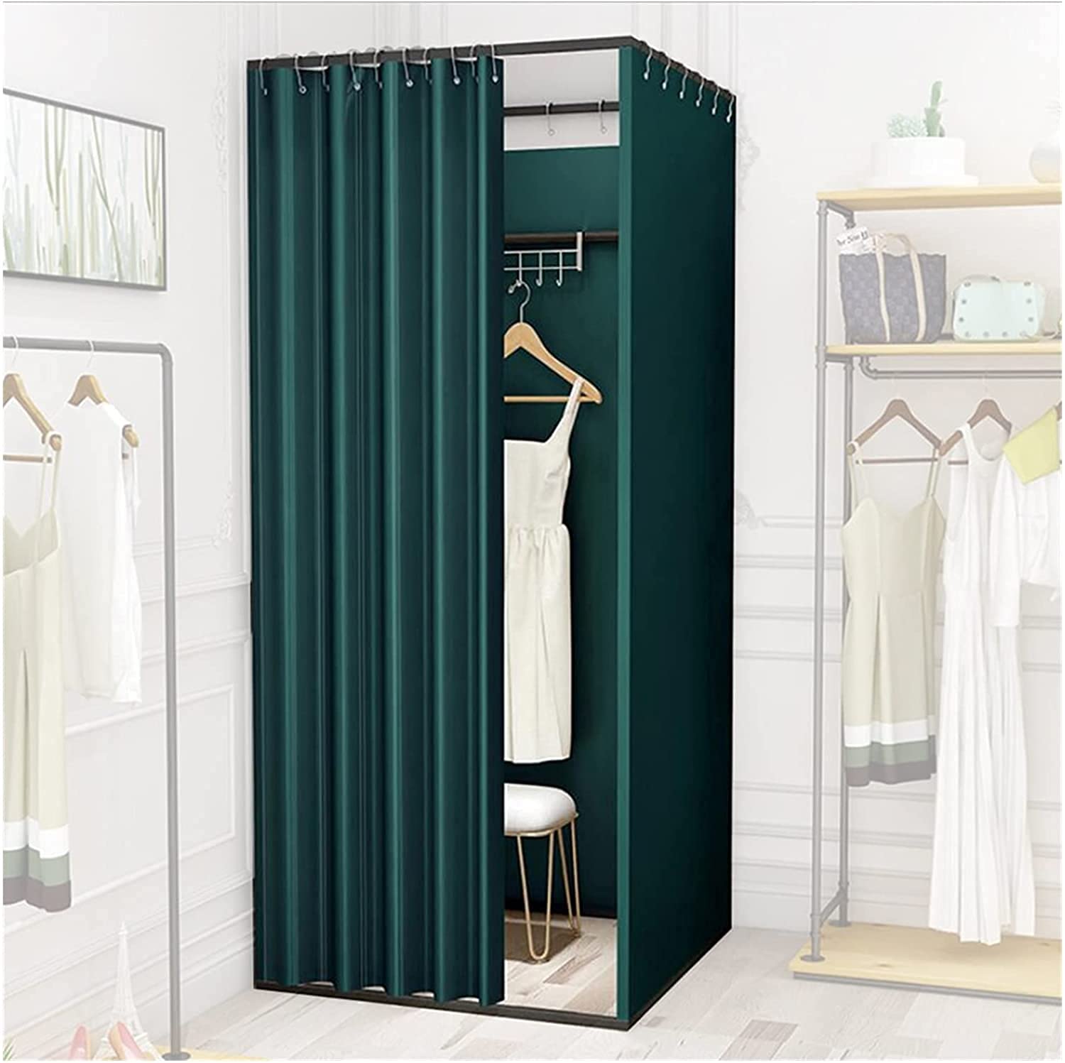 Cabine d'essayage carrée grand modèle en métal pour magasin