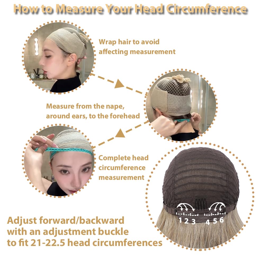 Wig 18 Inch Medium Length Wigs for Women Middle Part Synthetic Hair Wavy Wig with Upgraded Strands,Natural Hair Wigs for Daily Party/Halloween Use 18Inch,Dark Brown Highlight - Image 5