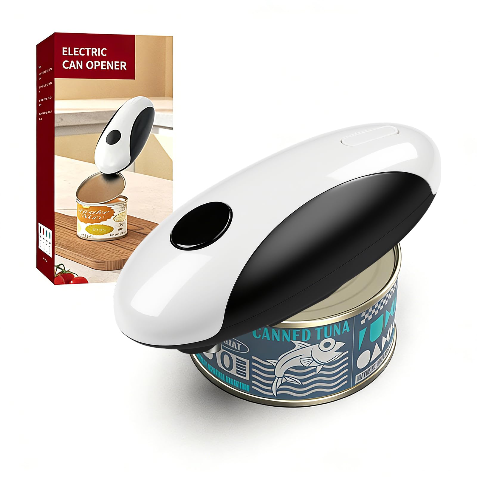 Apriscatole elettrico automatico, portatile, ricaricabile, con magnete per tutte le lattine, ricarica di tipo C, senza fili, per casa e campeggio (16 x 6,5 x 5,5 cm)