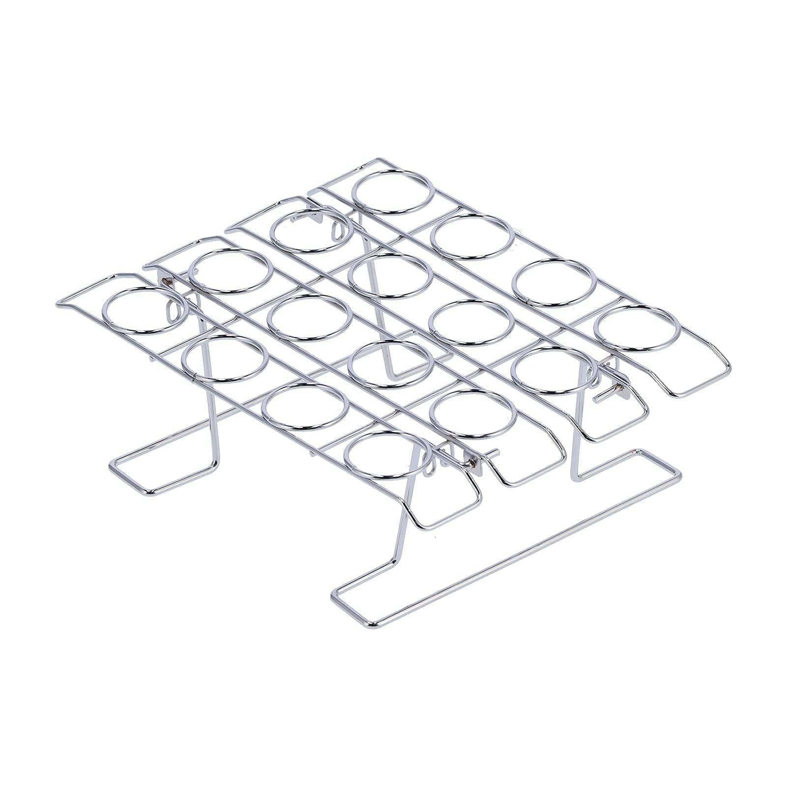 Porta Coni Gelato a 16 Fori,Supporto per Gelato,Supporto per Coni Gelato in Acciaio Inossidabile,Porta Gelato con Base,Griglia per Coni Per Cupcake in Metallo per Display Raffreddamento per Cottura