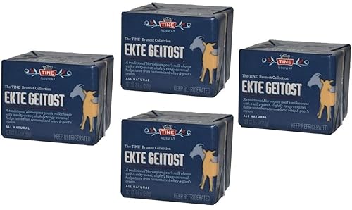 Ekte Geitost queso de cabra noruego 8.8 onzas, paquete de 4