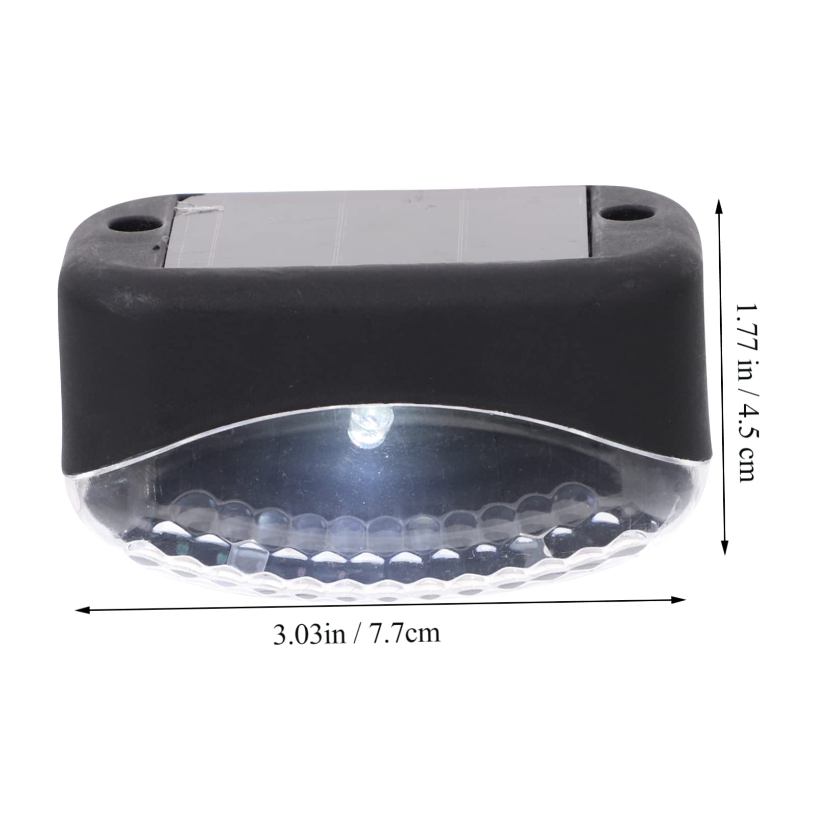 balacoo 4 Pack Solar Deck Step Lights Waterproof Outdoor Led Stair Lamp Solar-Powered Fence Garden Lights for Stairs Patio Deck