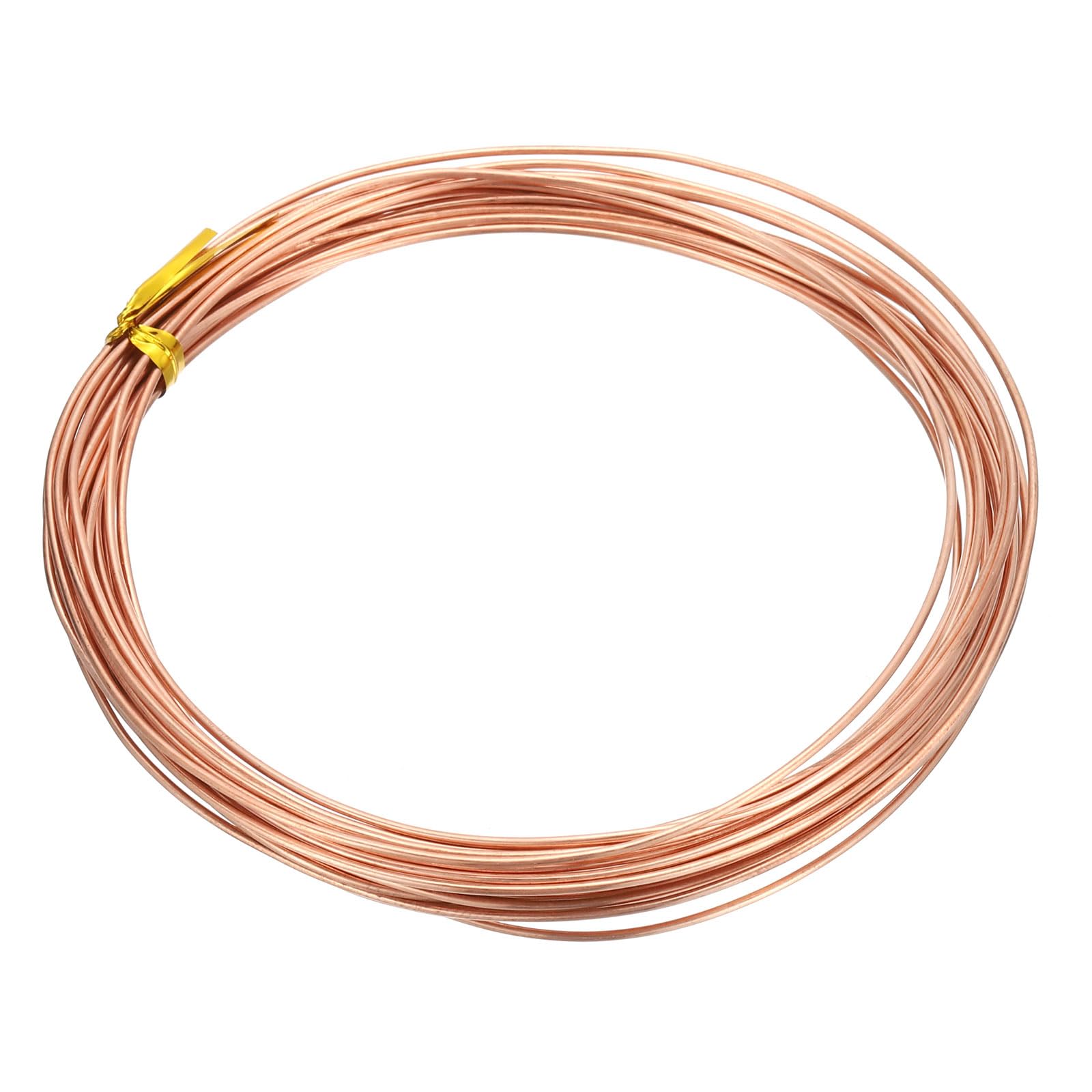 PATIKIL 18 Gauge 99.9% Copper Wire, 6m/19.7ft Pure Copper Flexible Wire Coil 1.0mm Craft Wire for Jewelry Making Beading Garden Plants